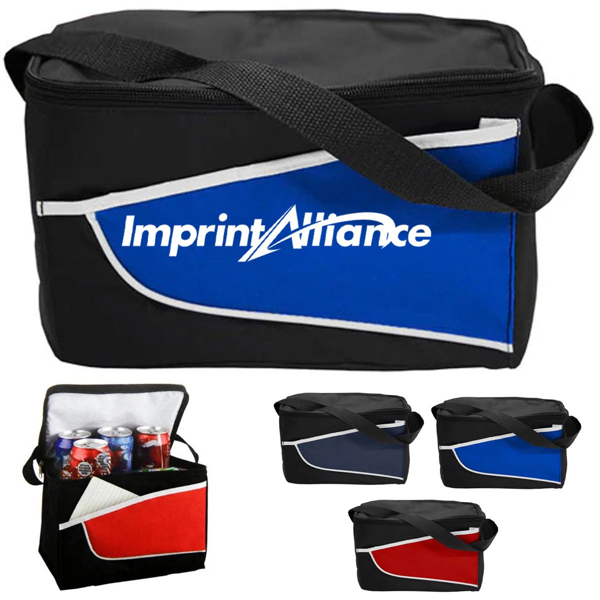 12 Cans Two Tone Insulated Cooler Bag with Shoulder Strap