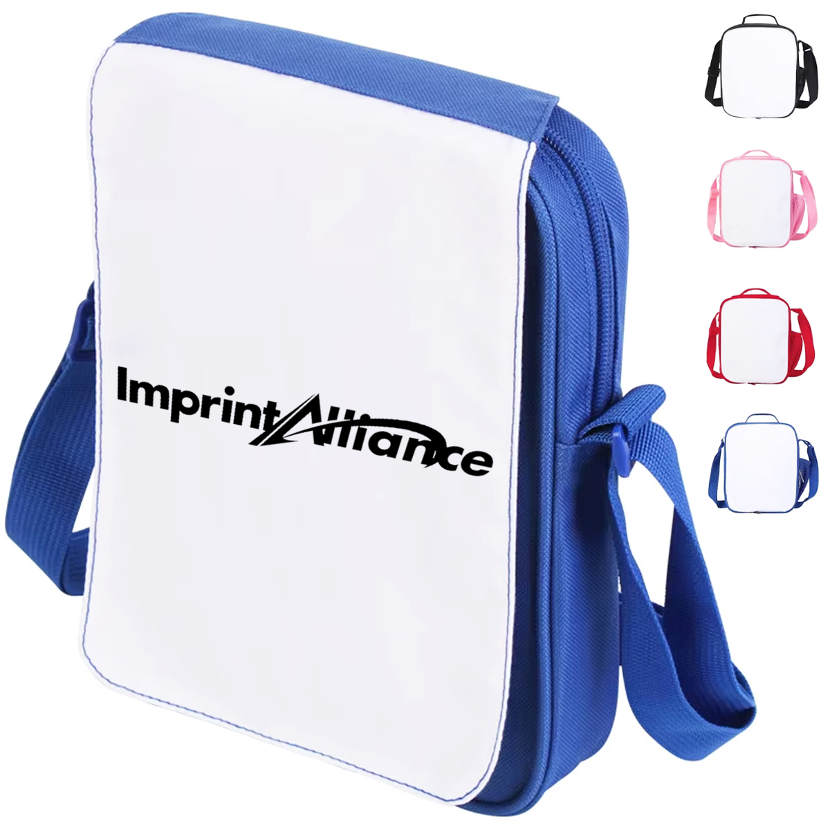 Nylon Zipper Document Bag with Handle and Pockets