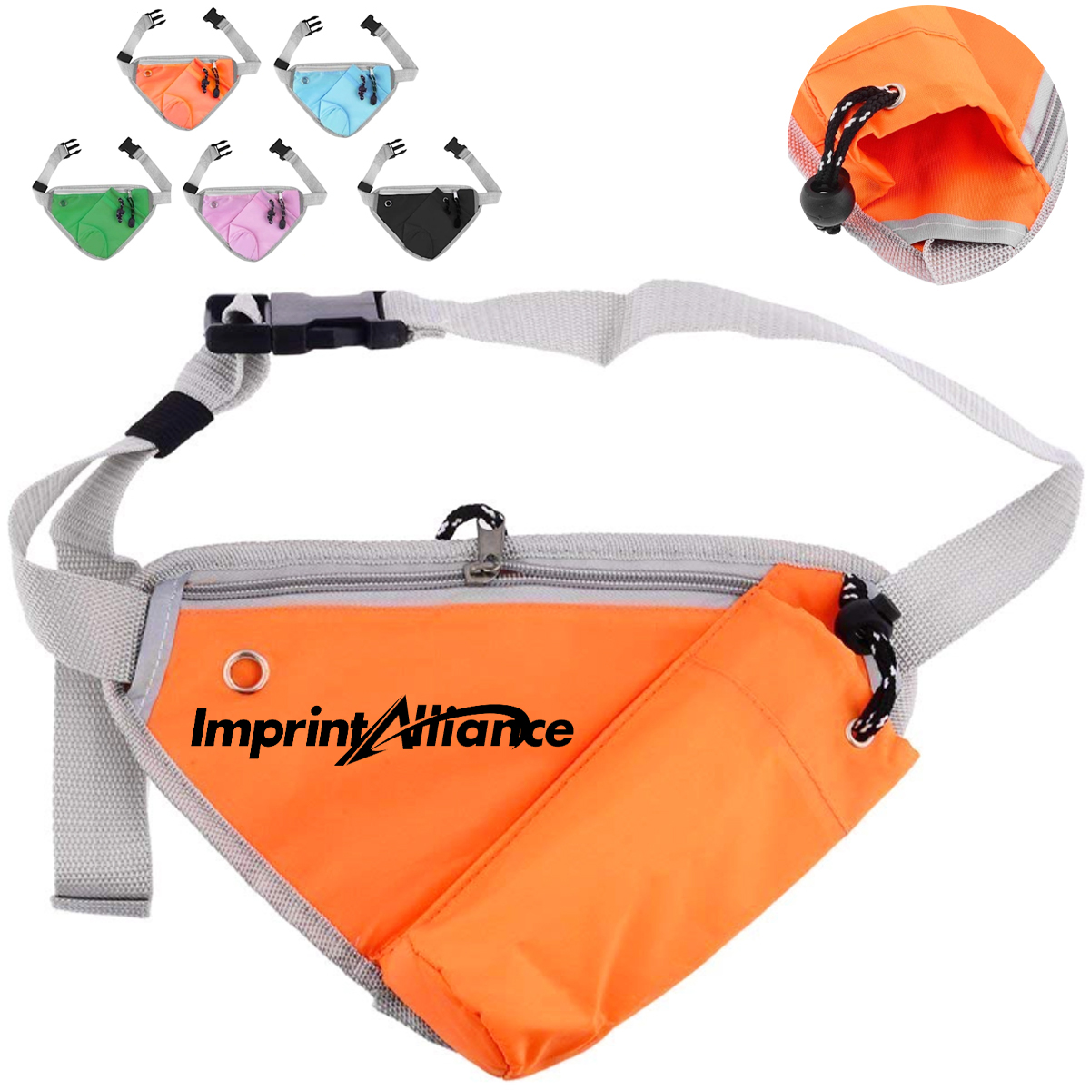 Water Resistant Running Waist Bag with Earphone Port