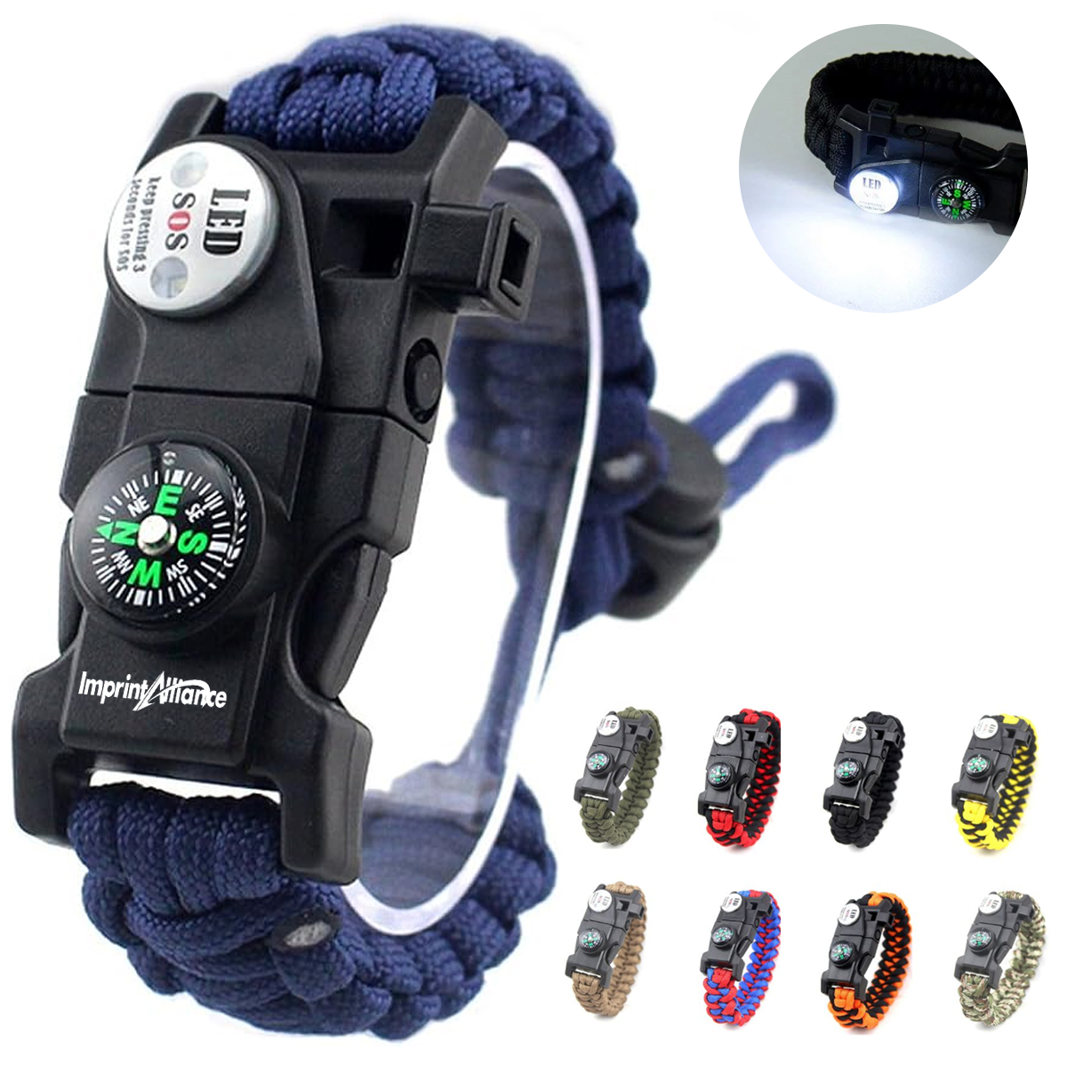 Adjustable Paracord Survival Bracelet